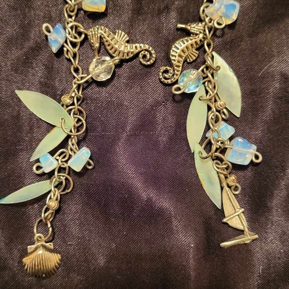 Nautical Beach Inspired Dangle Earrings with Sterling Silver Hooks - Picture 3 of 4